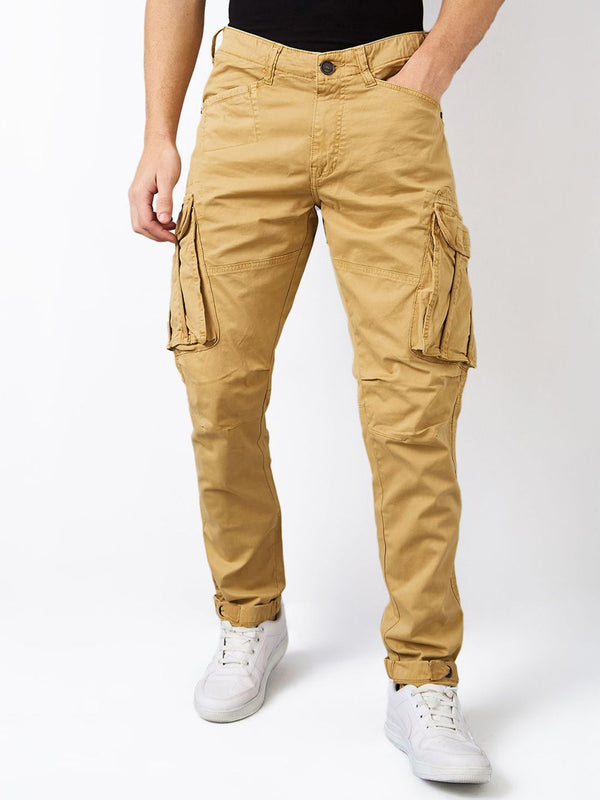 SPYKAR Men Regular Fit Mid Rise Cargos