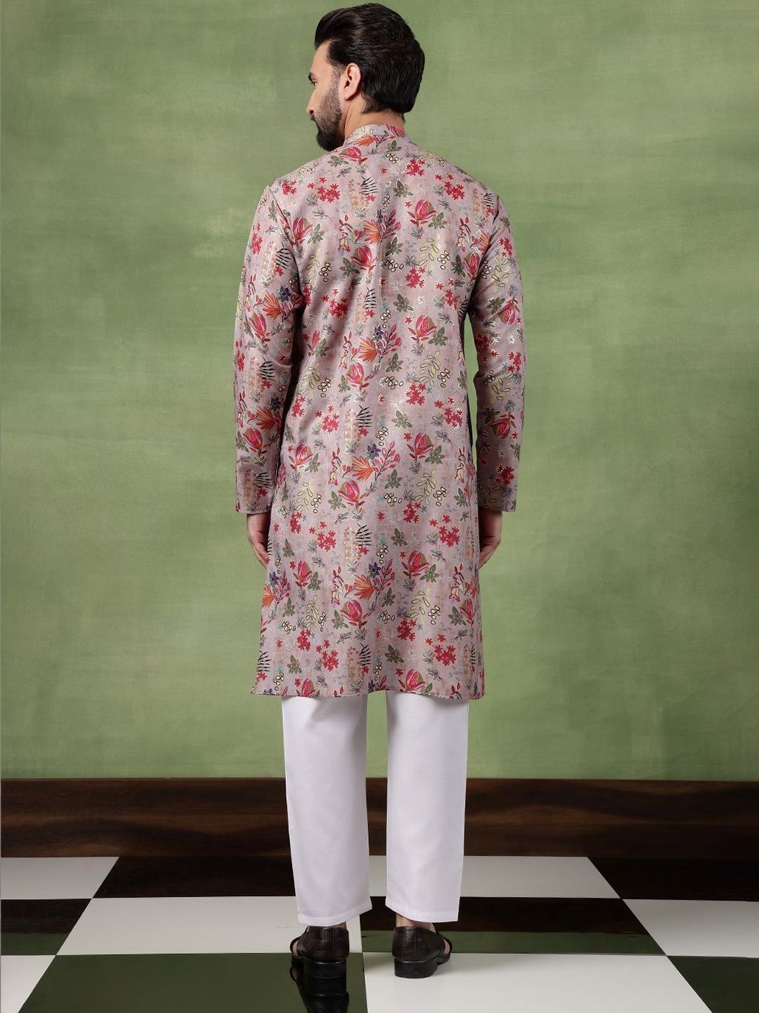 SOJANYA Men Floral Printed Kurta