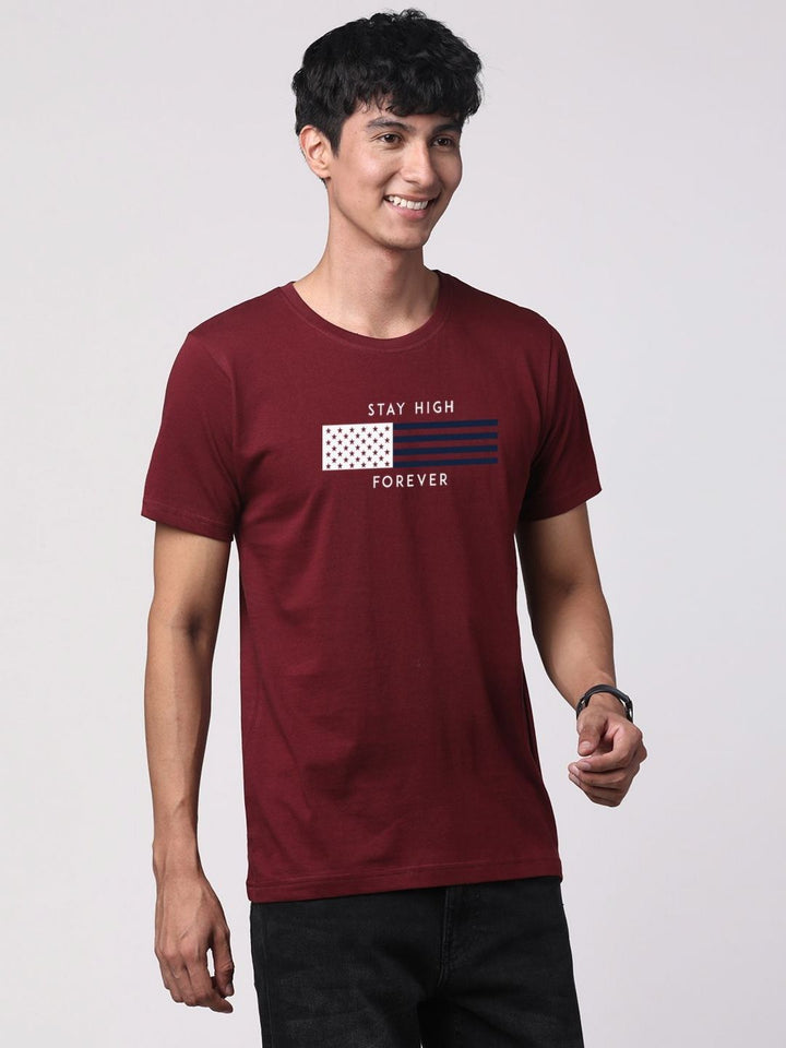 ADRO Men Graphic Printed Cotton T-shirt