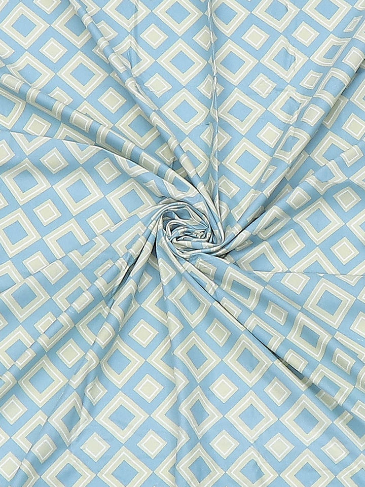 Monte Carlo Pixel Blue & Grey Dicetak 120 TC Single Bedsheet Set 1.52 m x 2.30 m