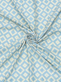 Monte Carlo Pixel Blue & Grey Dicetak 120 TC Single Bedsheet Set 1.52 m x 2.30 m