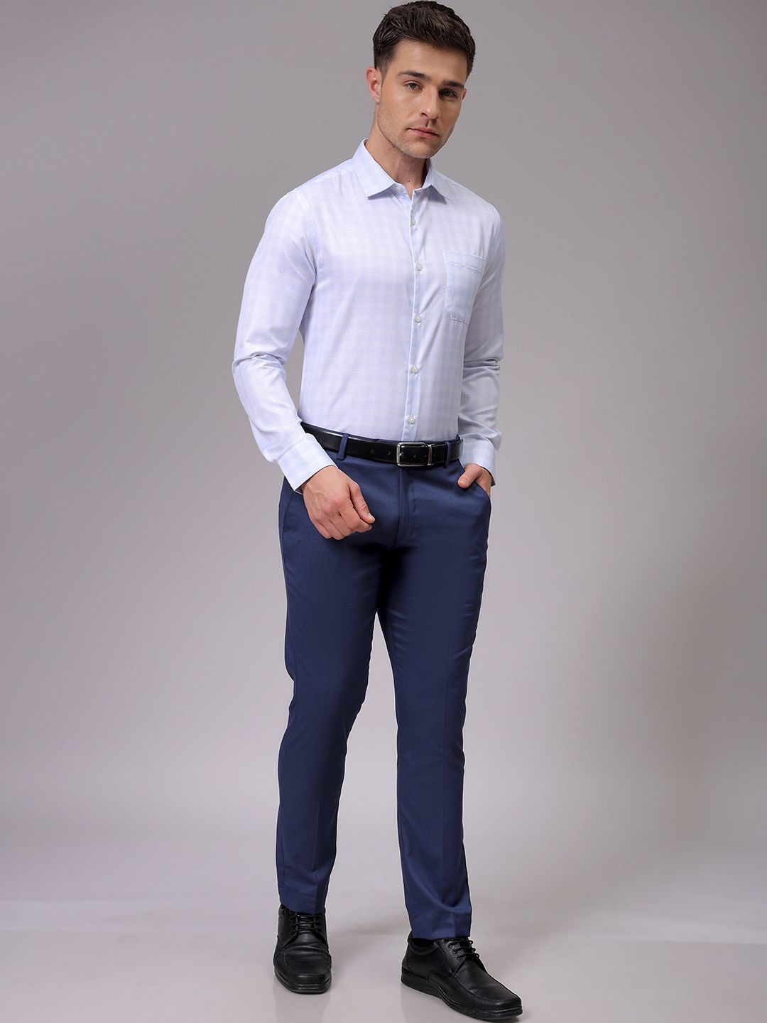The Indian Garage Co. X Luxe Men Slim Fit Multi Stripes Opaque Striped Formal Shirt
