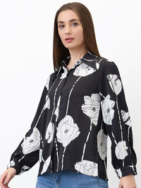 SPYKAR Women Regular Fit Spread Collar Floral Printed Casual Shirt