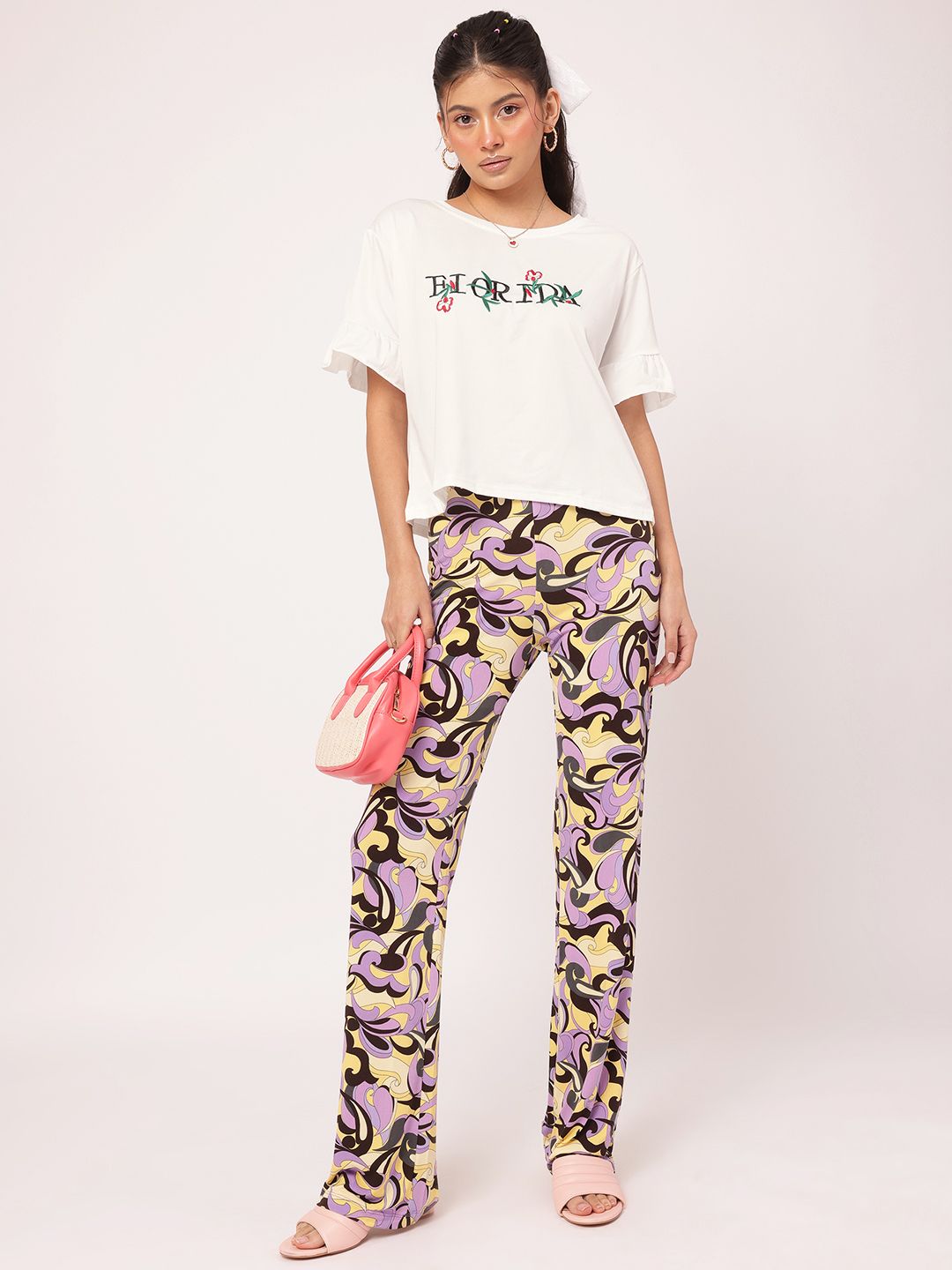 DressBerry Sunshine State Style Embroidered Boxy T-shirt