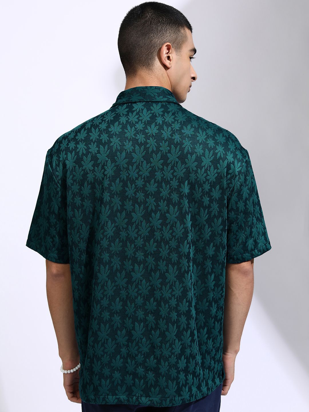 HIGHLANDER Men Printed Resort Collar Oversised Shirt