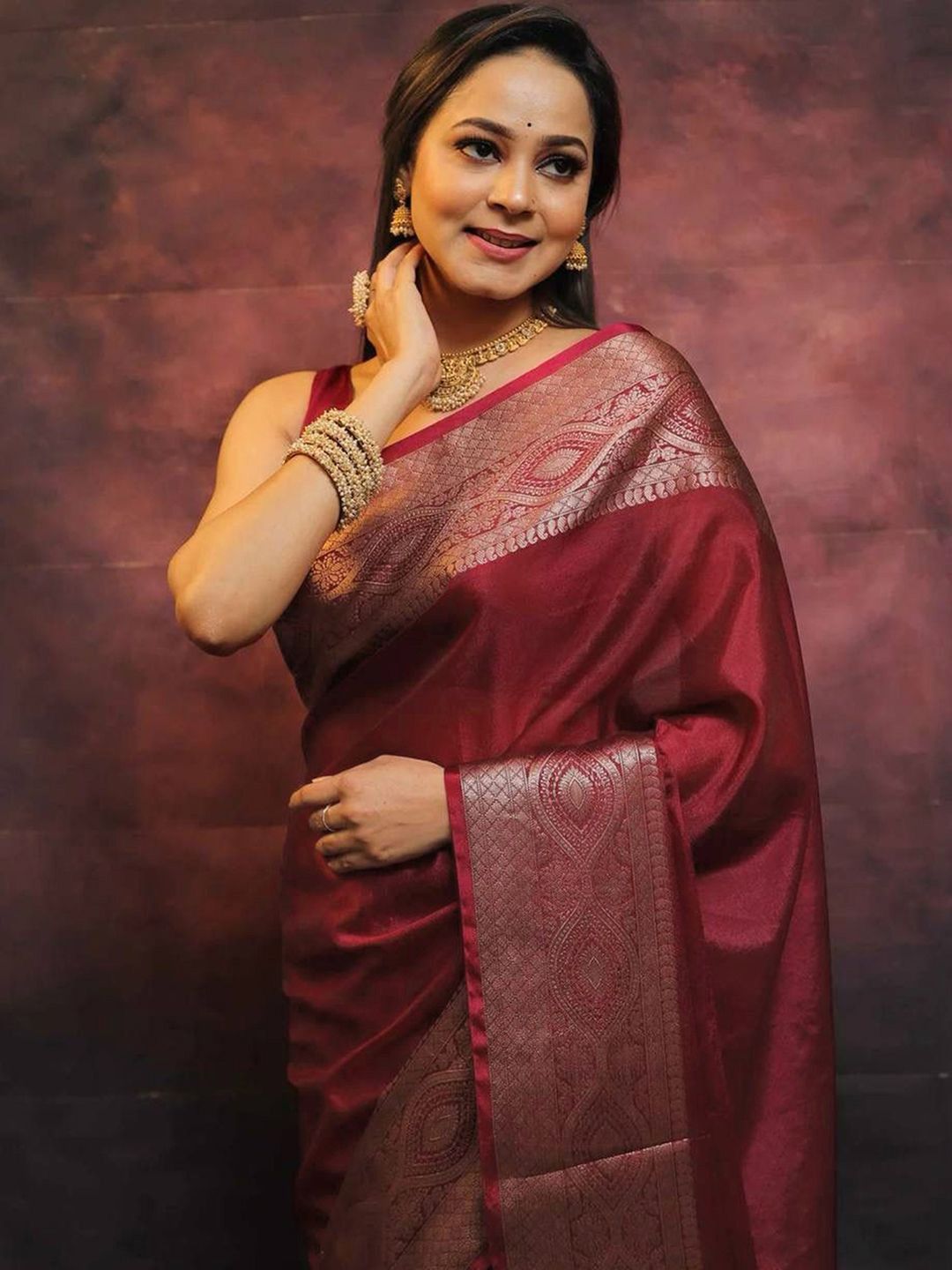 KALINI Woven Design Zari Banarasi Saree