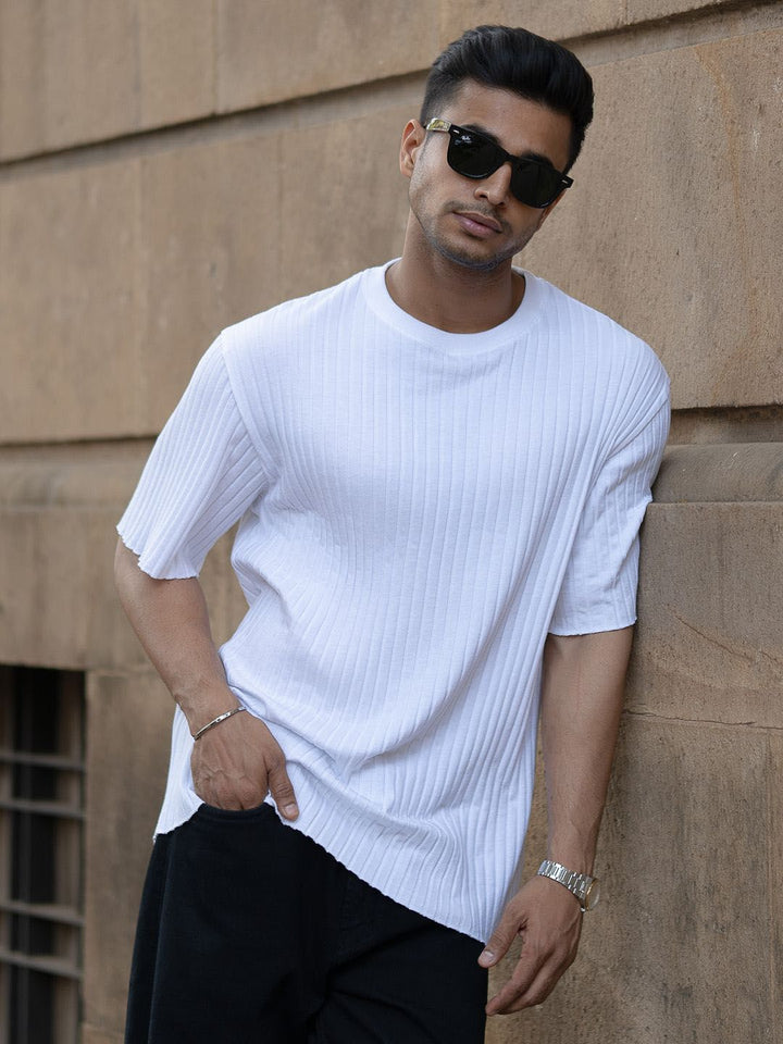 Powerlook Men Drop-Shoulder Sleeves T-shirt