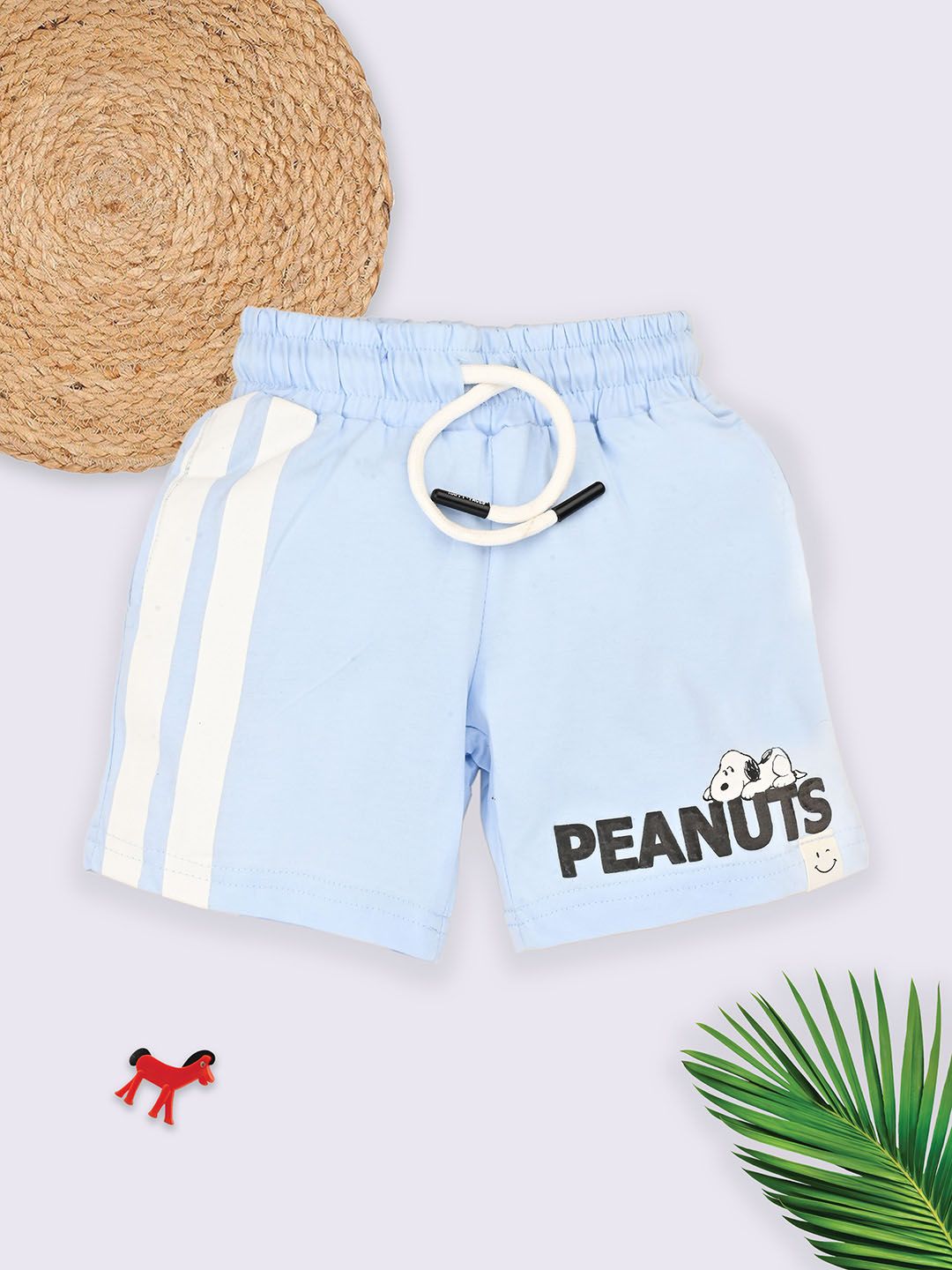 Happy Faces Boys Peanuts Printed Cotton Shorts