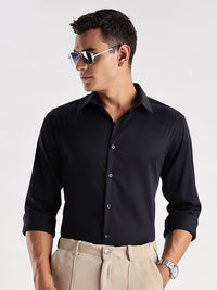 ADRO Men Slim Fit Solid Satin Casual Shirt