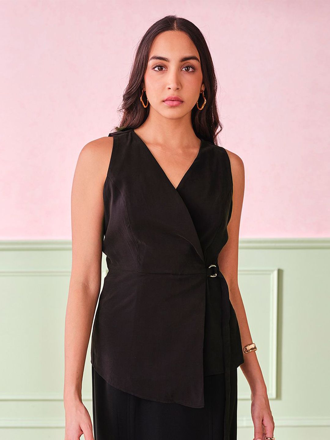 AND Women V-Neck Wrap Top