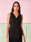 AND Women V-Neck Wrap Top