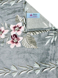 Myntra Elegant Homes Green Floral Printed Fitted 300 TC Single Bedsheet Set- 225X150 cm