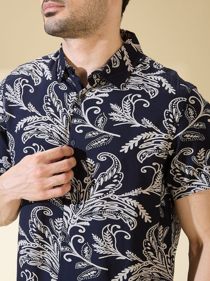 Being Human Men Slim Fit Floral Opaque Printed Casual Shirt