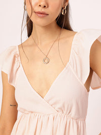 DressBerry Flutter Queen Seersucker Cut Out Detail Mini Dress