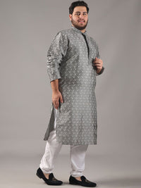 SOJANYA PLUS Size Paisely Printed Band Collar Straight Kurta