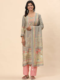 Mamicha Women Ethnic Motifs Printed Regular Pure Cotton Kurta with Trousers & With Dupatta