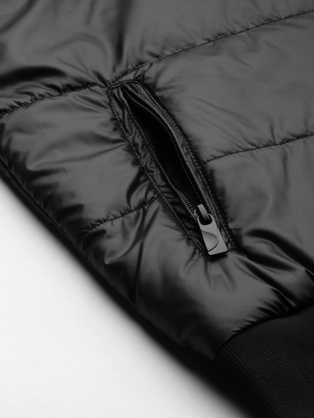 The Indian Garage Co Men Slim Fit Biker Jacket with Detachable Hood
