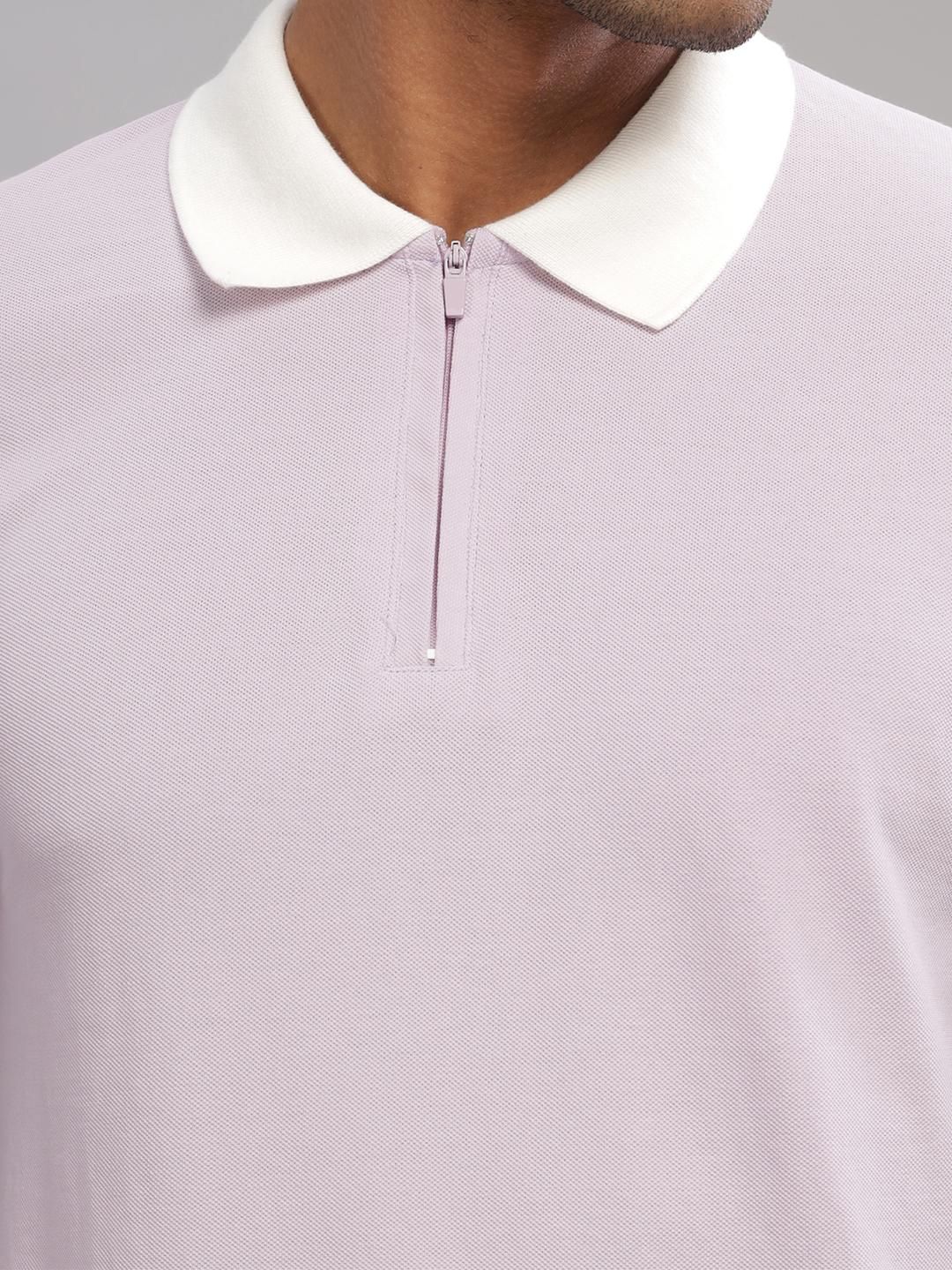 ADRO Men Lavender Cotton Tshirts