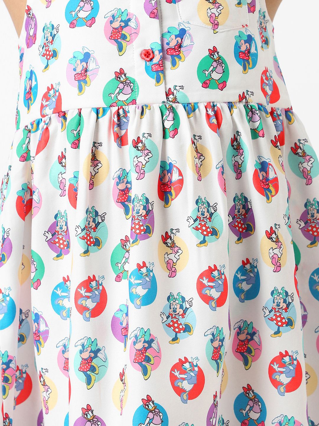 NautiNati Girls Disney Minnie & Daisy All-Over Print Shirt Dress