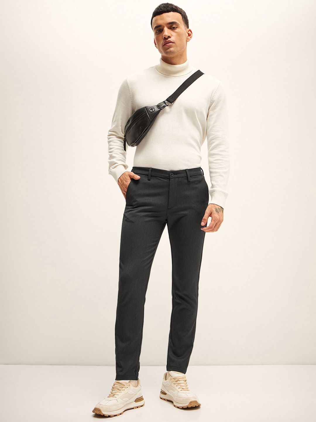 THE BEAR HOUSE Men Slim Fit Trousers