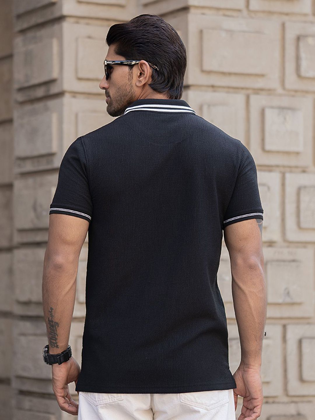 Powerlook Men Solid Polo Collar Regular Fit T-shirt