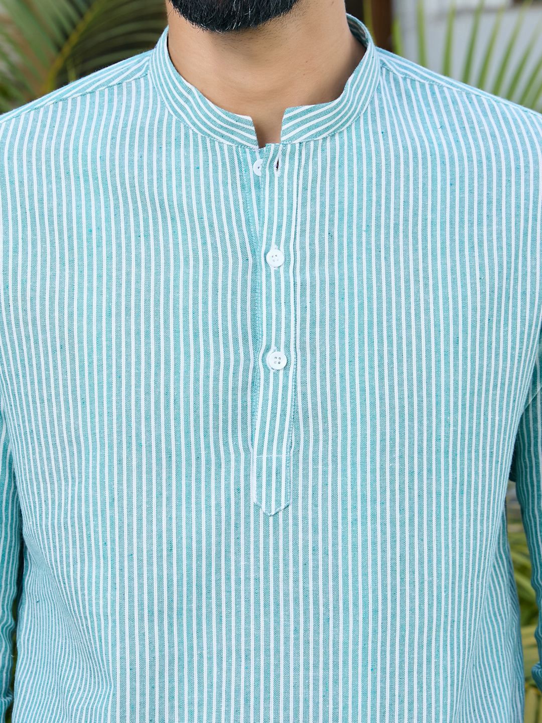 See Designs Men Striped Daily Cotton Straight Kurtas