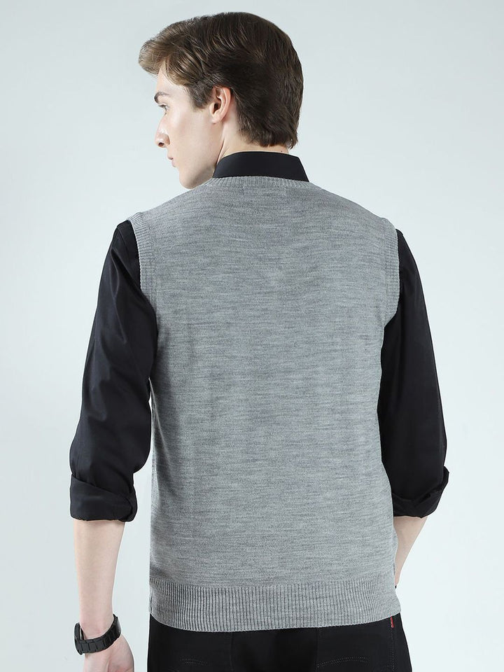 Monte Carlo Men V-Neck Woollen Sweater Vest