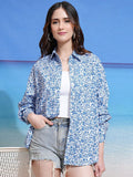 Tokyo Talkies Women Mui Floral Button-down Oversized Shirt