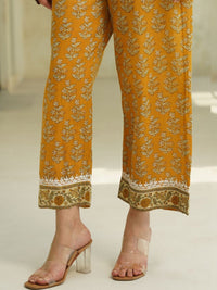 House of Chikankari Women Floral Printed Regular Pure Cotton Kurta with Set