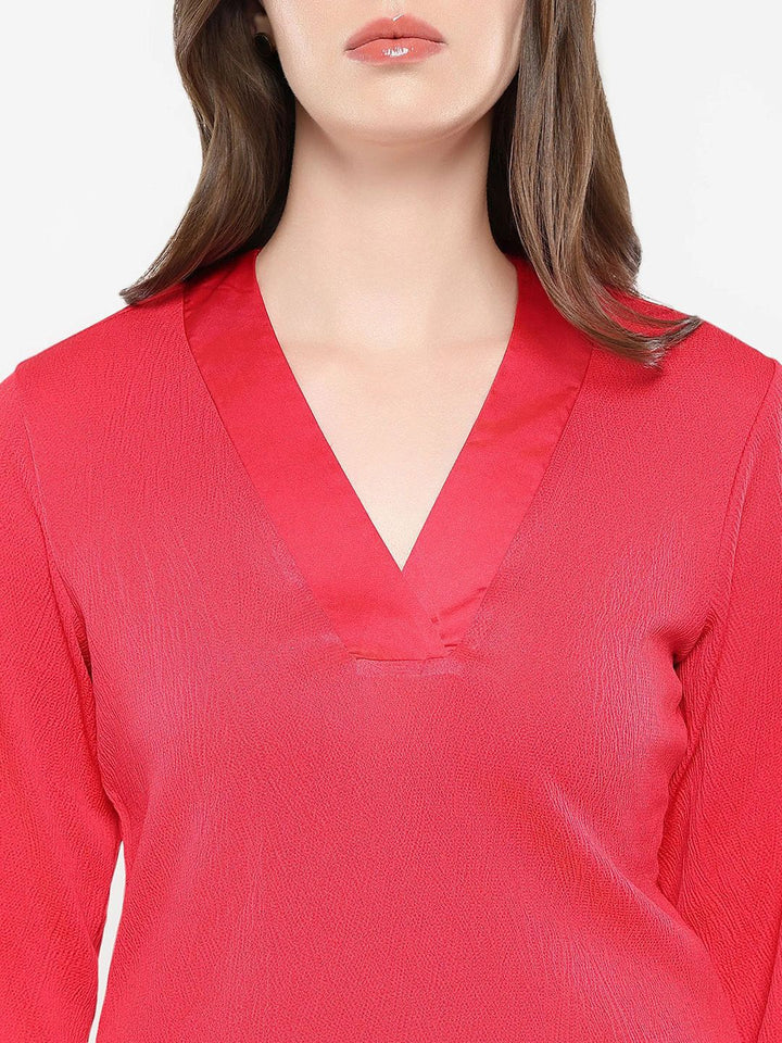 RAREISM Women Solid V-Neck Top