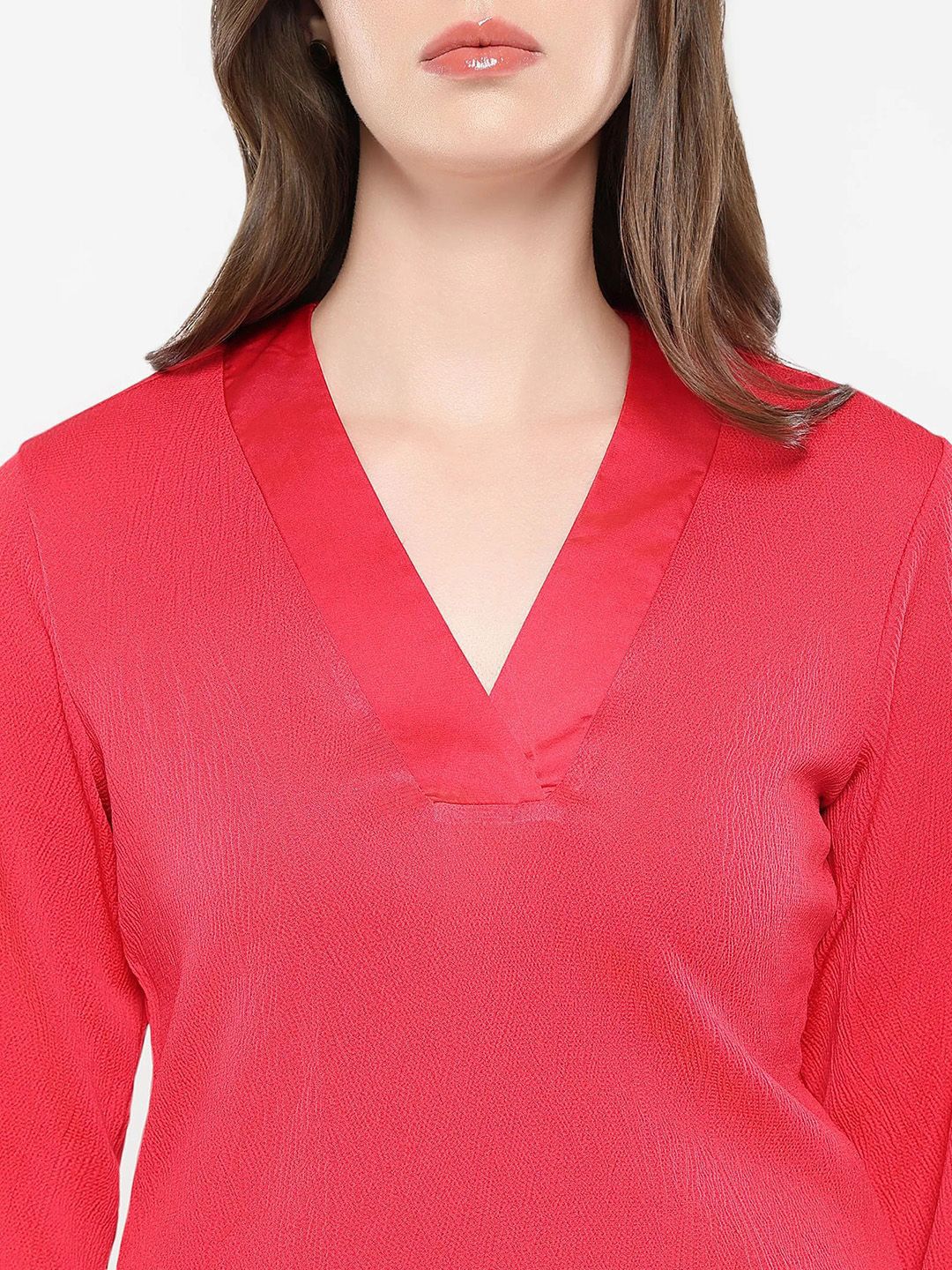RAREISM Women Solid V-Neck Top
