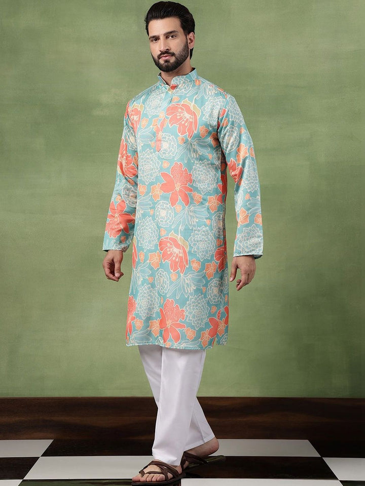 SOJANYA Men Floral Printed Kurta