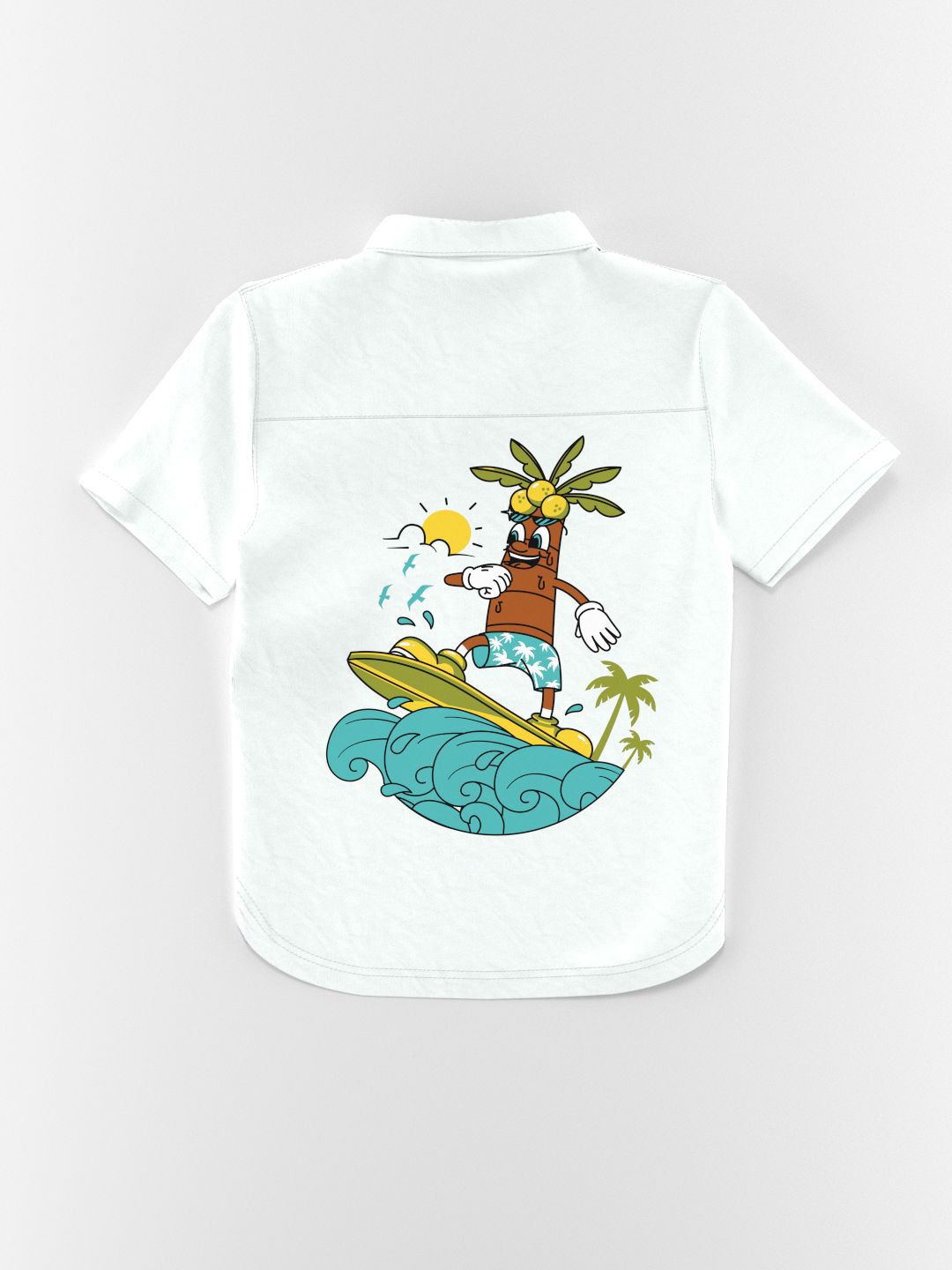 Nauti Nati Boys Printed Short Sleeves Pure Cotton Shirt With Shorts