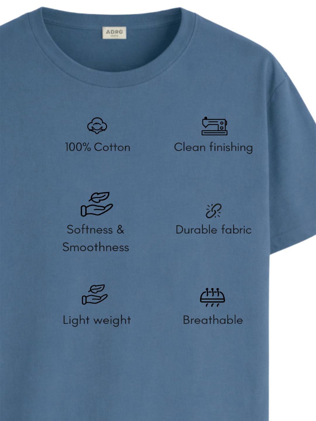 ADRO Men Typography Printed T-shirt