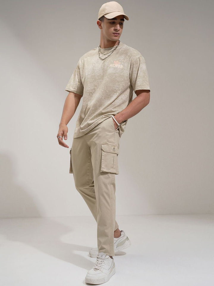HIGHLANDER Men Comfort Regular Fit Cotton Cargos Trousers