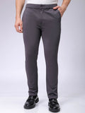The Indian Garage Co. X Luxe Men Textured Slim Fit Mid-Rise Trousers