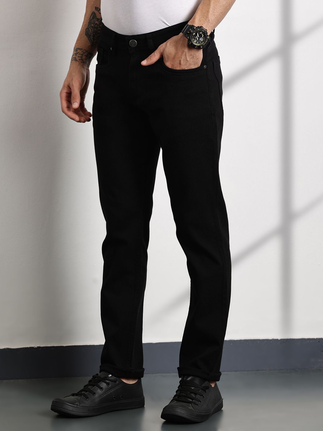 Thomas Scott Men Smart Slim Fit Mid-Rise Clean Look Jeans