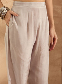 Indo Era Women Ethnic Motifs Embroidered Regular Thread Work Kurta with Trousers