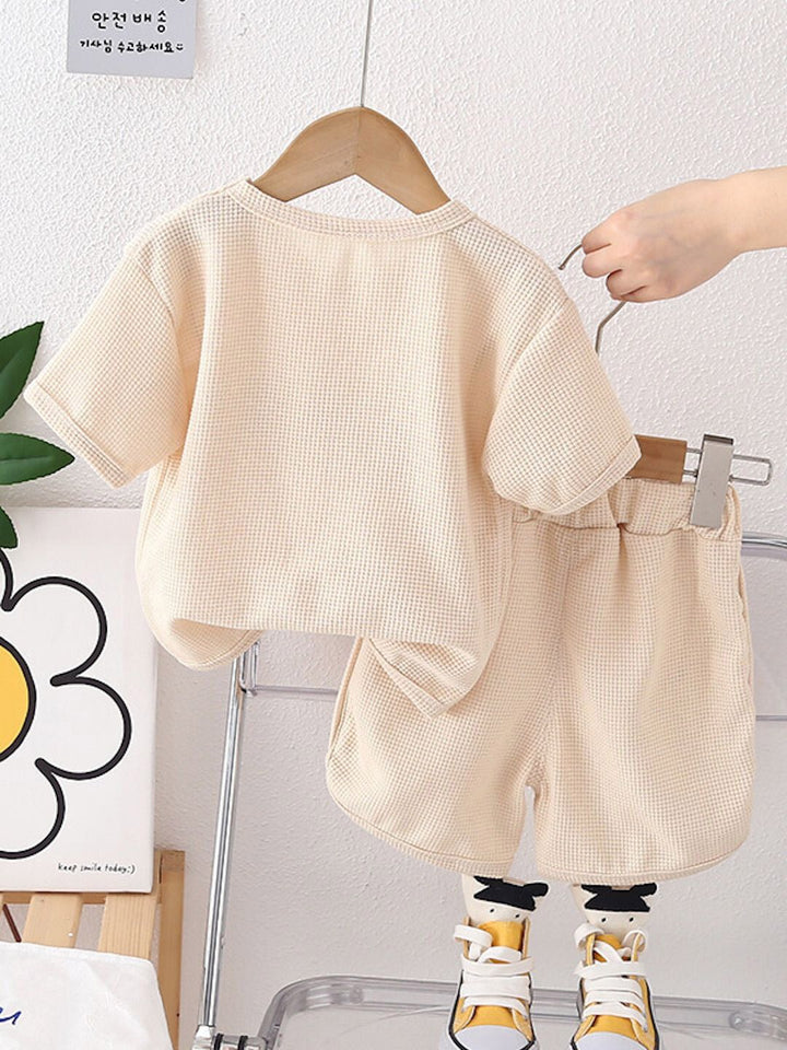 YK Kids Printed T-Shirt & Shorts Clothing Set