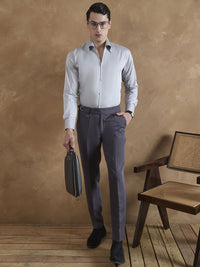 DENNISON Men Relaxed Mid-Rise Easy Wash Pleated Chinos Trousers