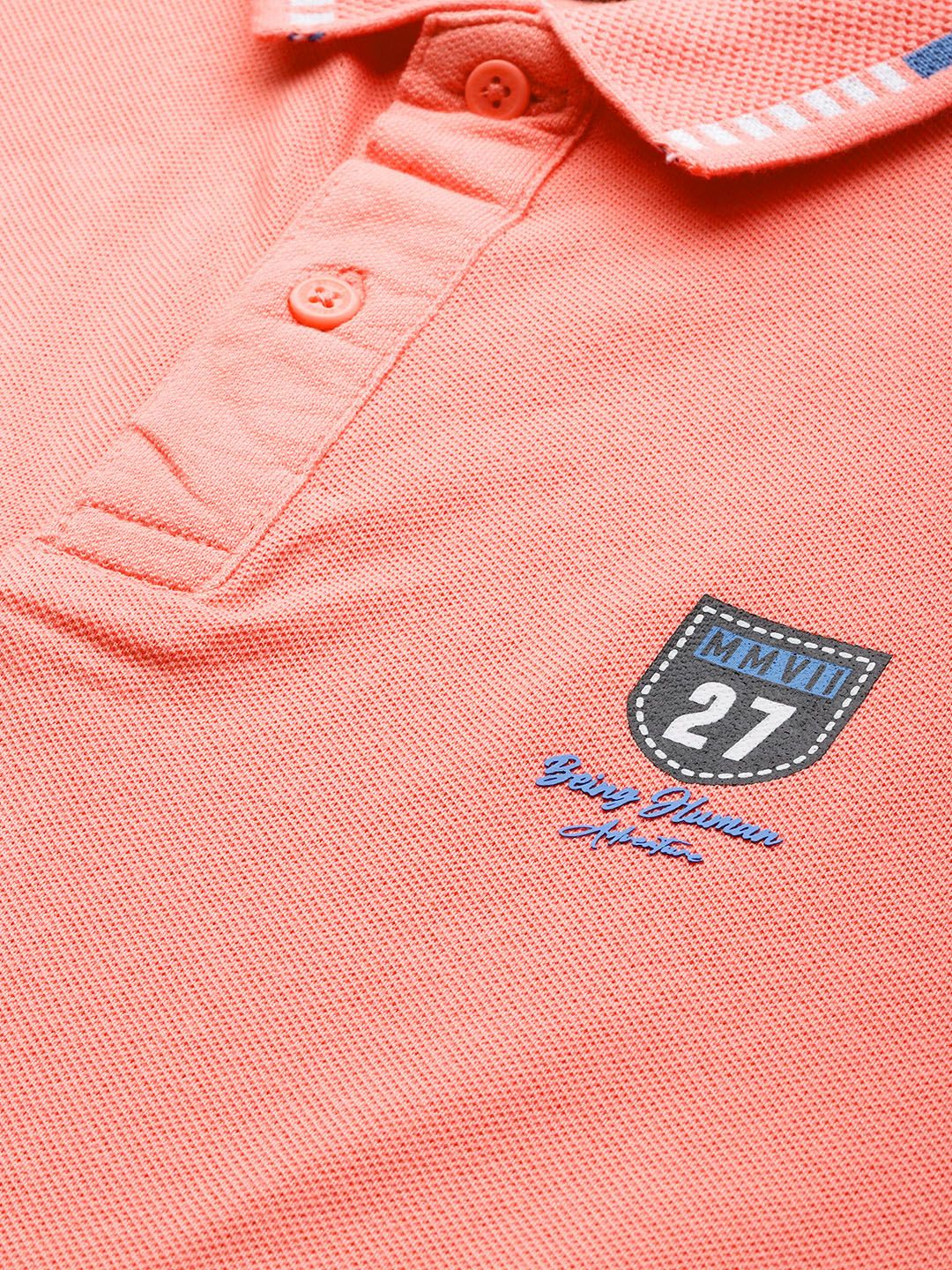 Being Human Polo Collar Pure Cotton T-shirt