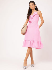 DressBerry Strap & Slay Front Bow A-Line Dress