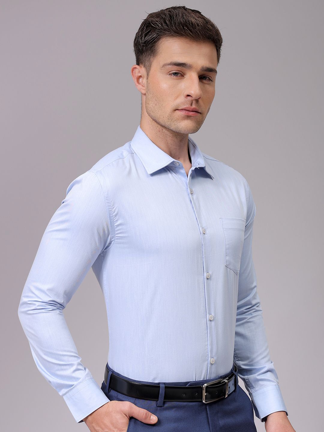 The Indian Garage Co. X Luxe Men Slim Fit Opaque Formal Shirt
