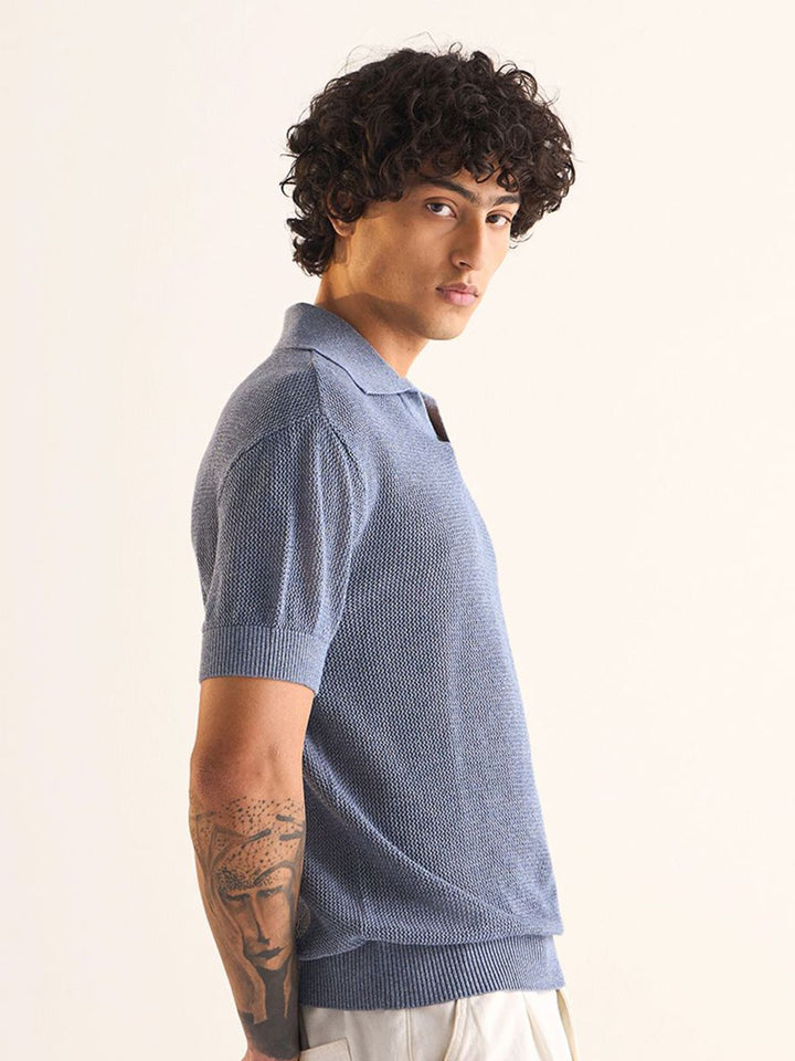 THE BEAR HOUSE Men Polo Collar Slim Fit T-shirt