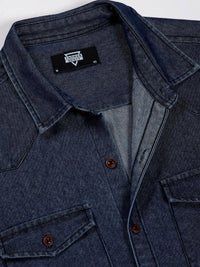 Thomas Scott Men Classic Spread Collar Faded Cotton Slim Fit Casual Shirt