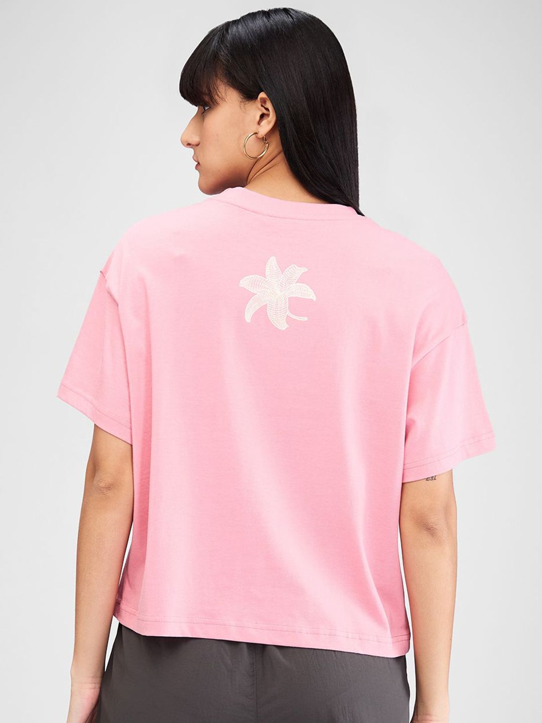 SPYKAR Women Floral Raw Edge T-shirt