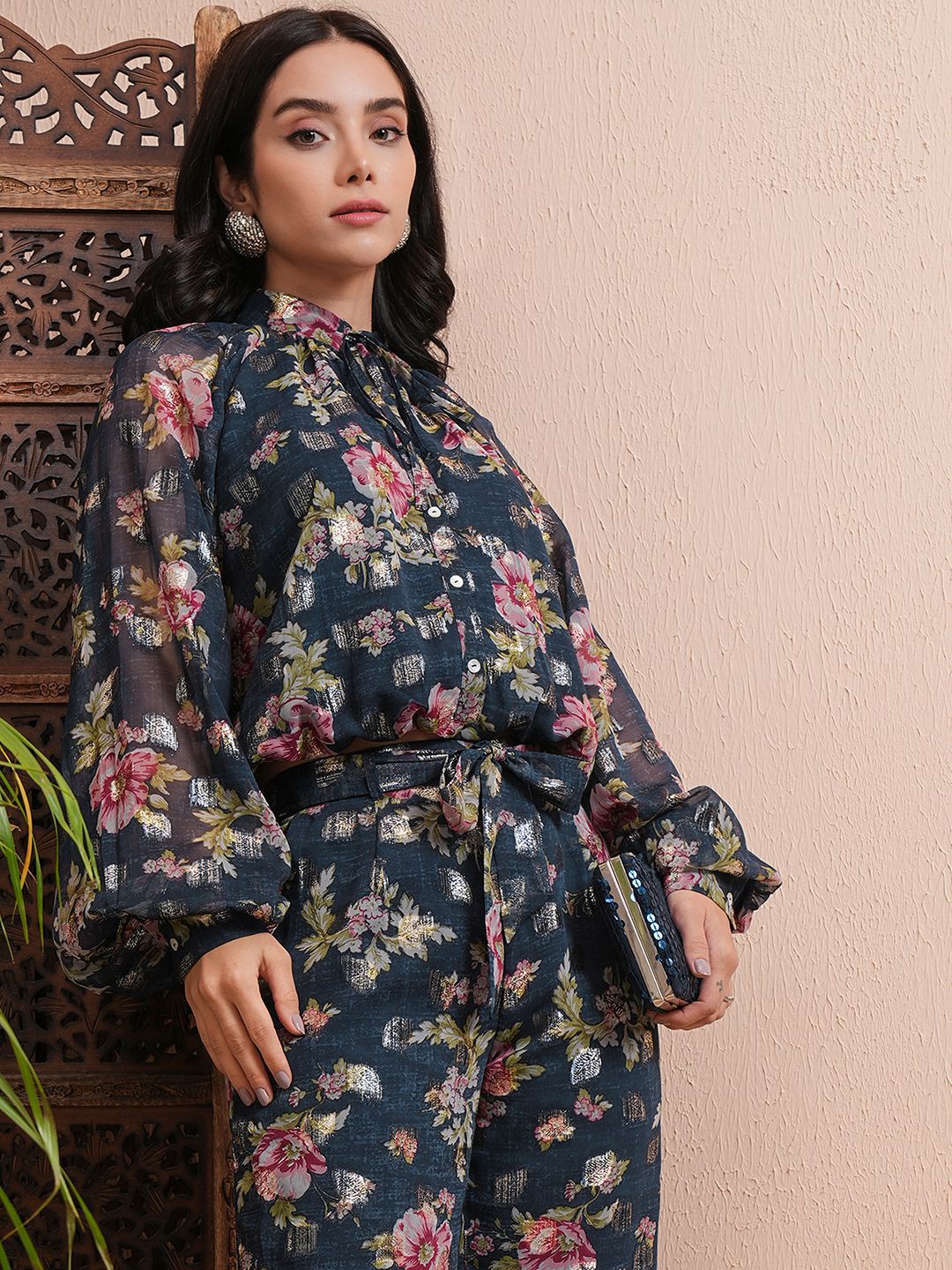 Vishudh Women Printed Top With Joggers Co-Ords