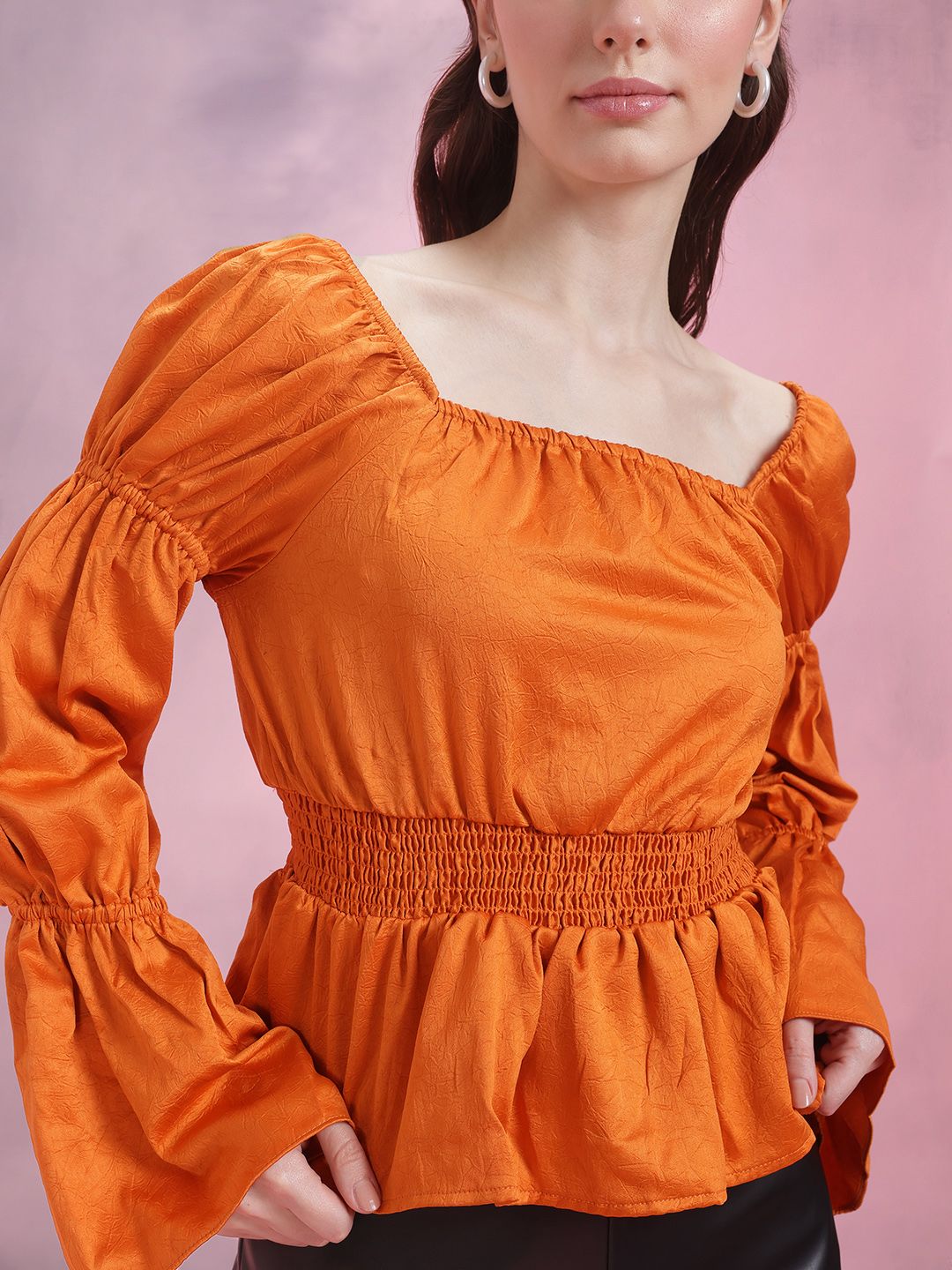 DressBerry Puff Sleeve Smocked Top