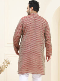 SOJANYA PLUS Plus Size Ethnic Motifs Woven Design Straight Kurta