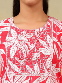 Mamicha Women Floral Printed Regular Pure Cotton Kurta with Trousers & With Dupatta